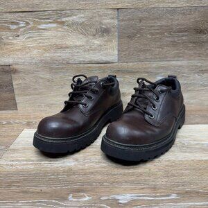 Skechers Tom Cats Brown Leather Utility Shoes Men's Size 10.5